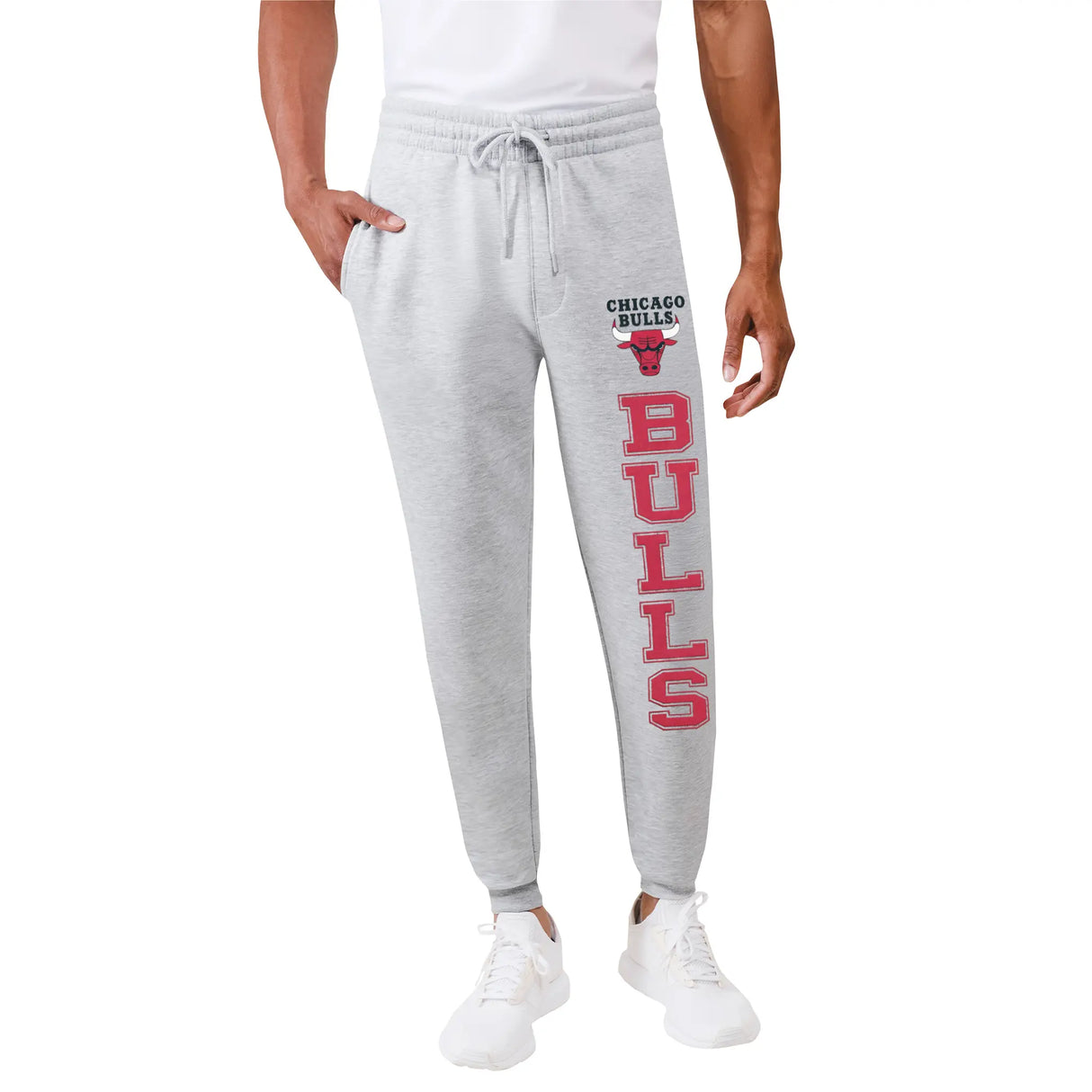 Ultra Game Men's NBA Official Super Soft Team Jogger Sweatpants | Chicago Bulls