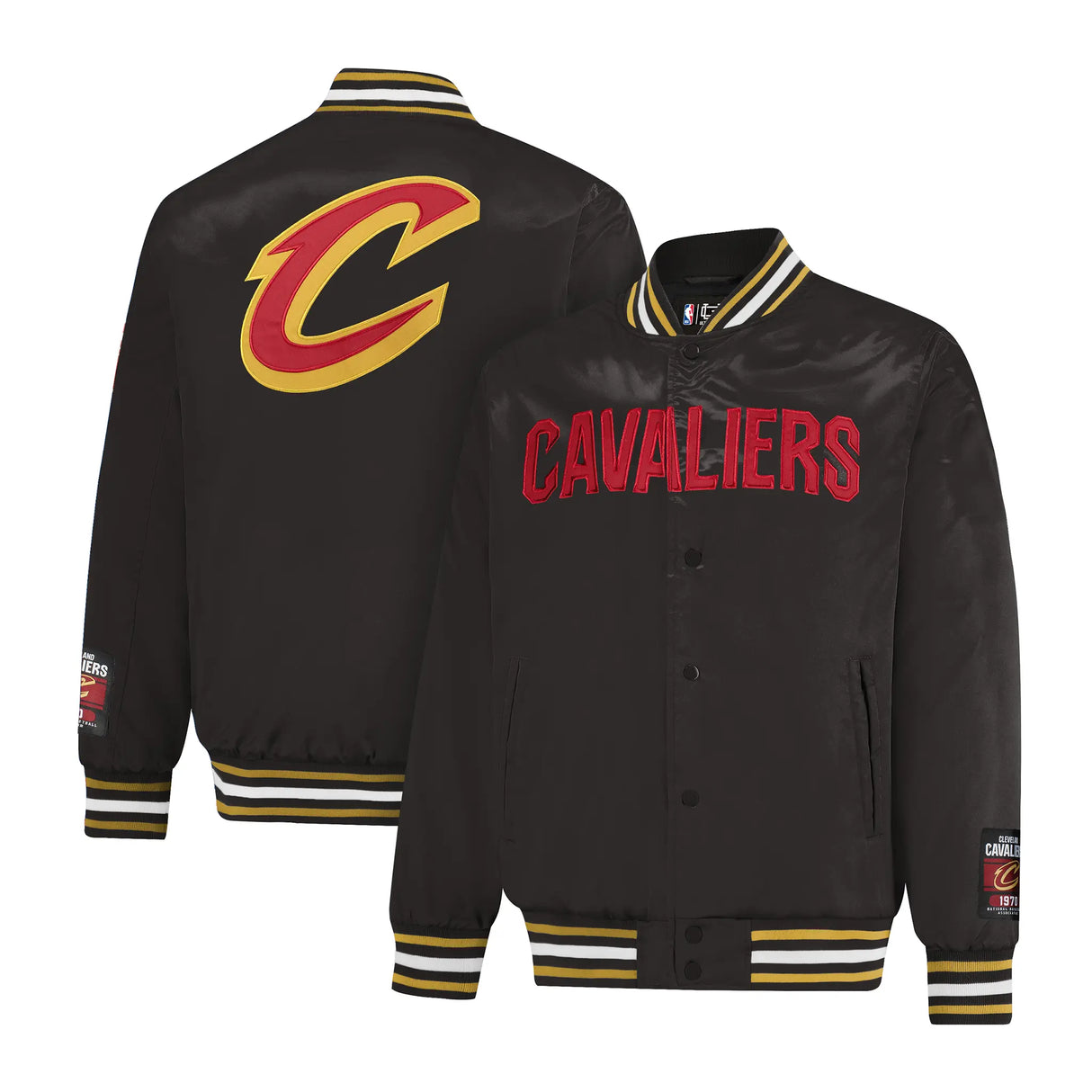 Ultra Game Mens NBA Official Smashing Records Satin Jacket | Cleveland Cavaliers