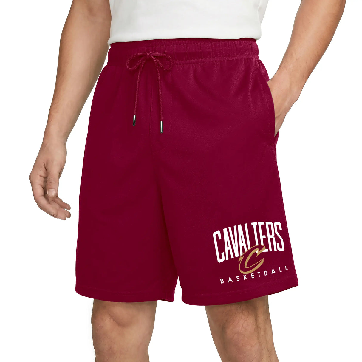 Ultra Game Men’s NBA Official Soft Air Mesh Teamster Basketball Shorts - Classic Fit | Cleveland Cavaliers