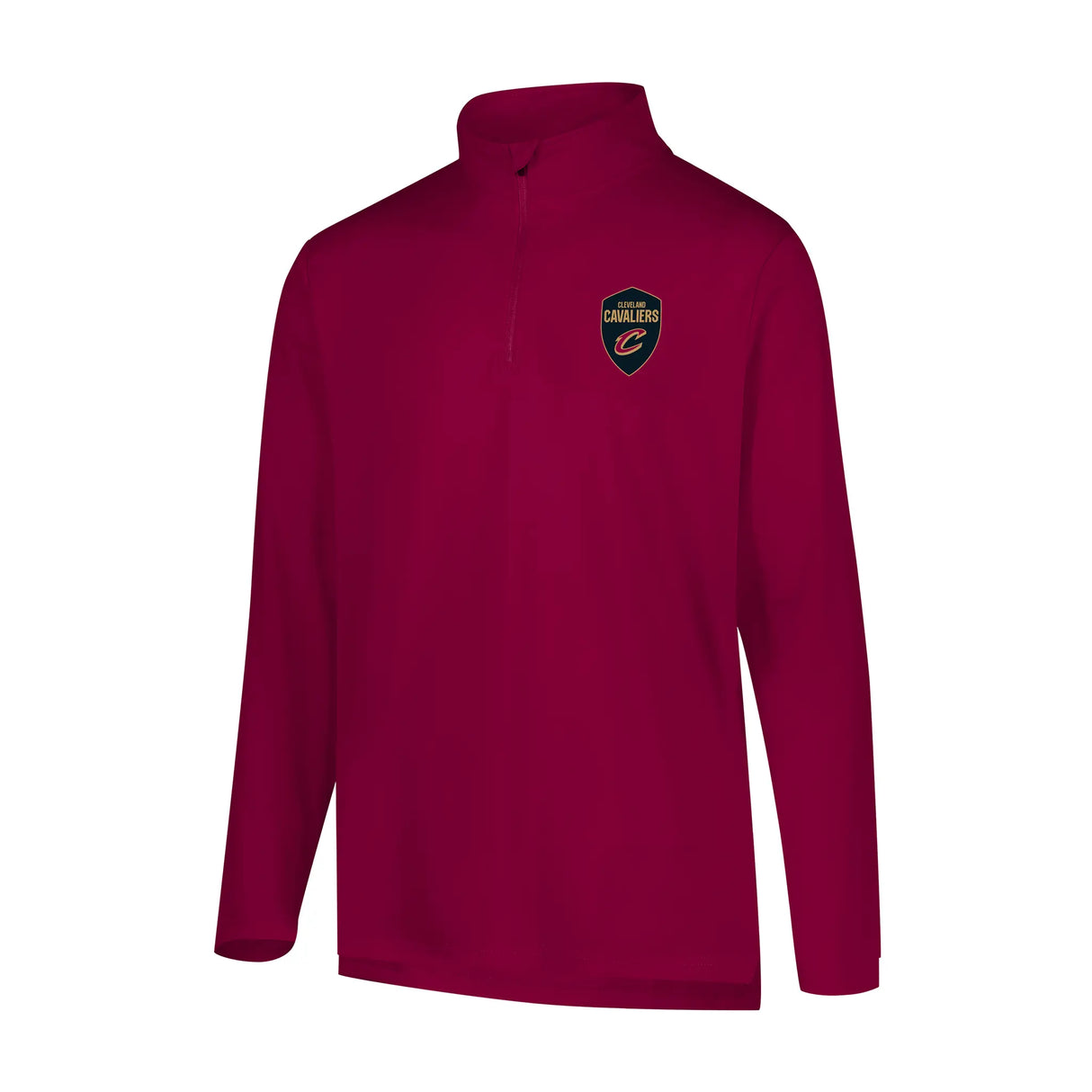 Ultra Game Men's NBA Official Super Soft Quarter Zip Long Sleeve T-Shirt | Cleveland Cavaliers