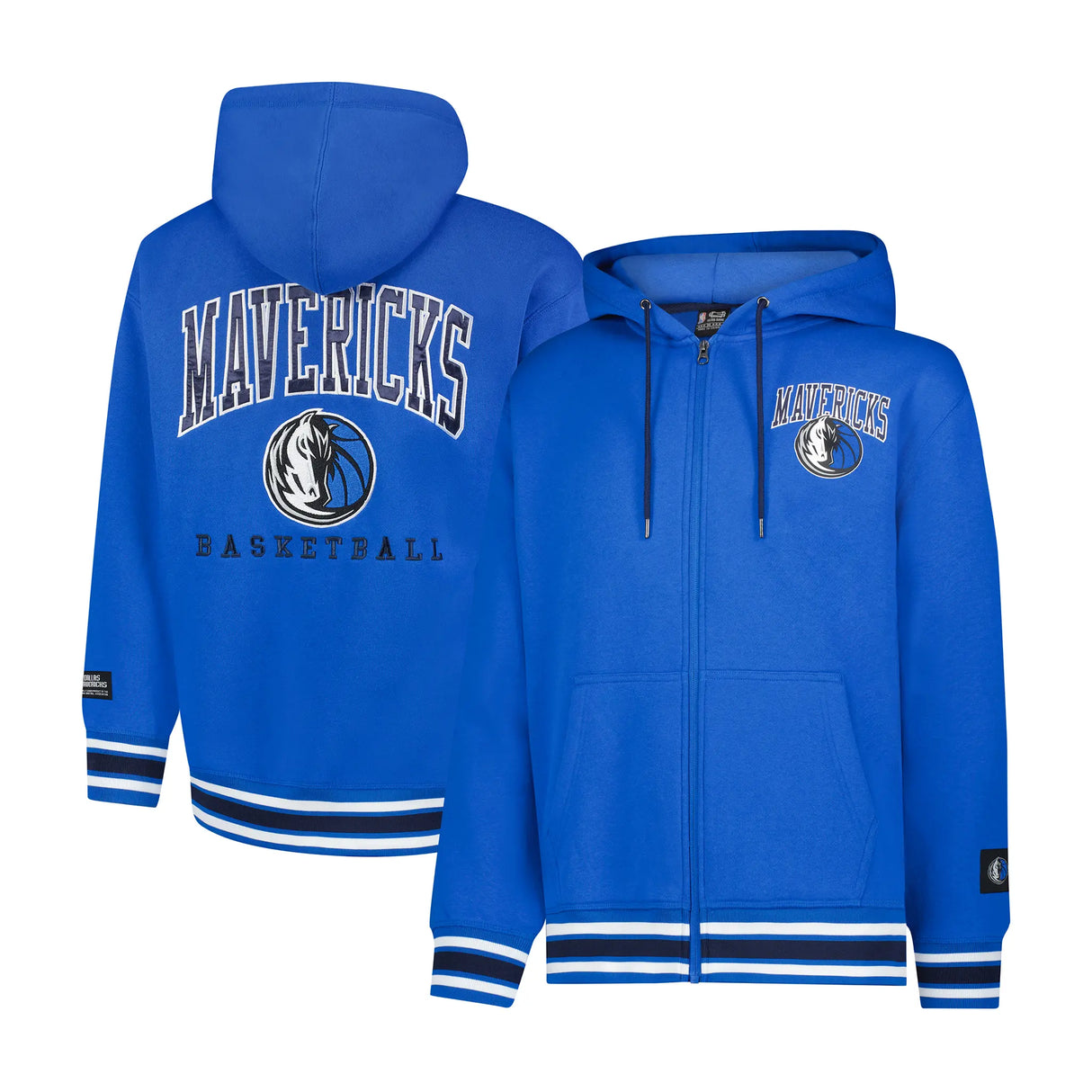 Ultra Game Men's NBA Official MVP Premium Quality Full Zip Hoodie Jacket | Dallas Mavericks