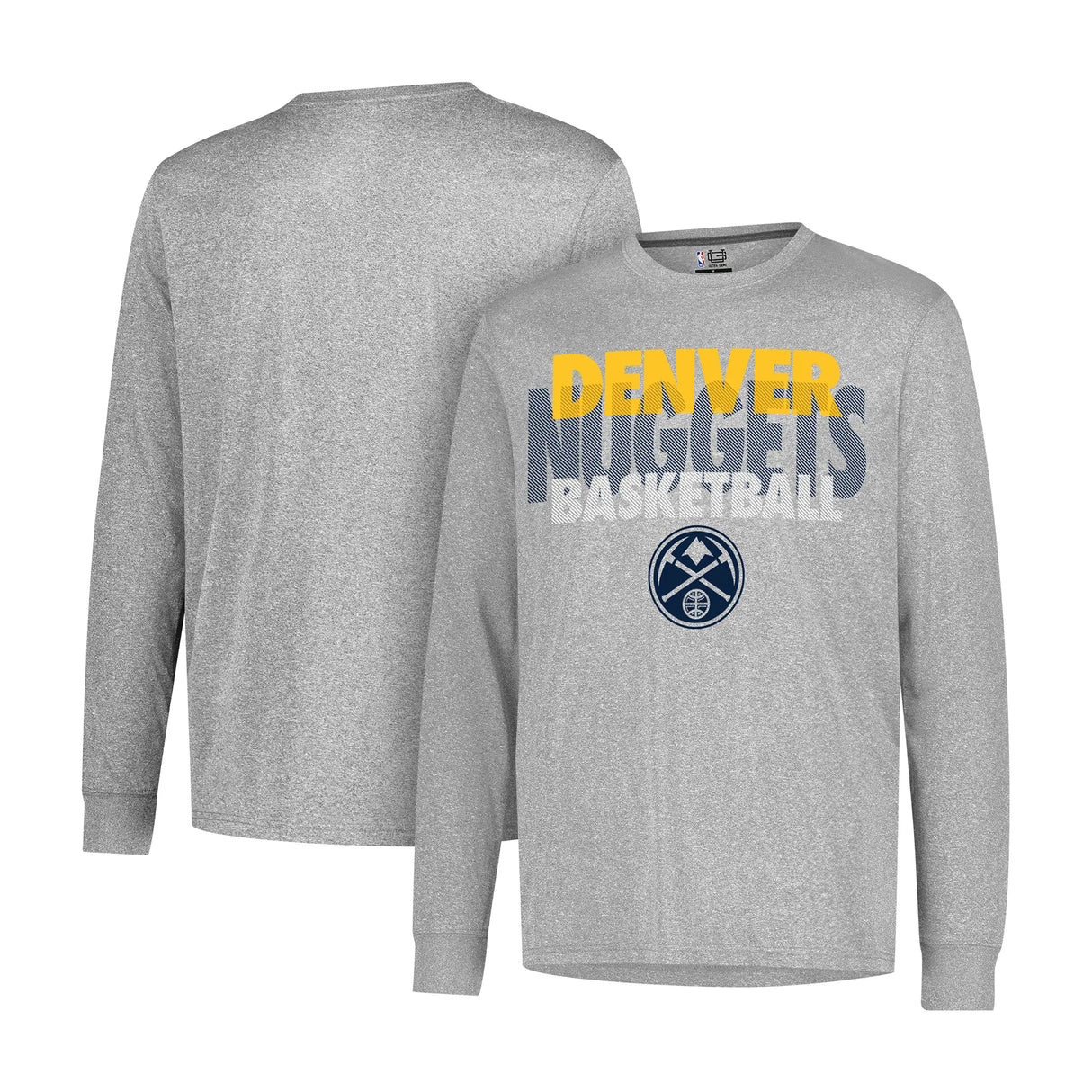 Ultra Game Men’s NBA Official Super Soft Supreme Long Sleeve T-Shirt | Denver Nuggets