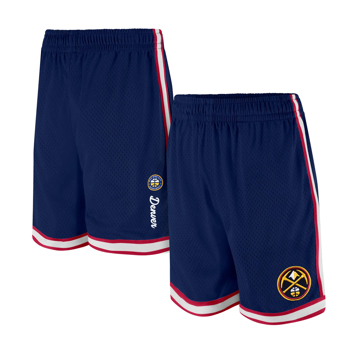 Ultra Game Men's NBA Official Supremely Soft Air Mesh Basketball Shorts - Classic Fit | Denver Nuggets
