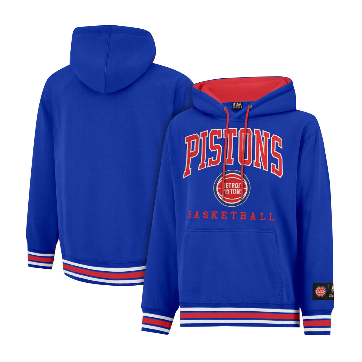 Ultra Game Mens NBA Official Premium Quality MVP Hoodie Sweatshirt | Detroit Pistons