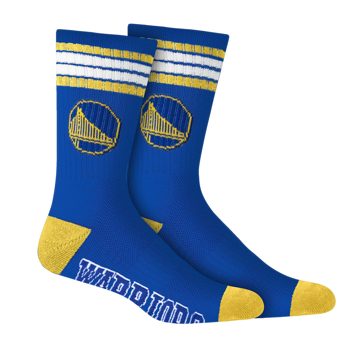 Ultra Game Men's NBA Official Athletic Cushioned Secure Fit Team Crew Socks - 3 Pack | Golden State Warriors