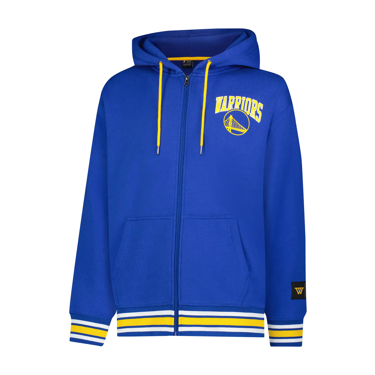 Ultra Game Men's NBA Official MVP Premium Quality Full Zip Hoodie Jacket | Golden State Warriors