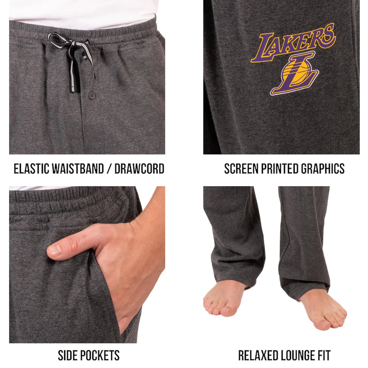 Ultra Game Men's NBA Official Sleepwear Super Soft Pajama Loungewear Pants | Boston Celtics