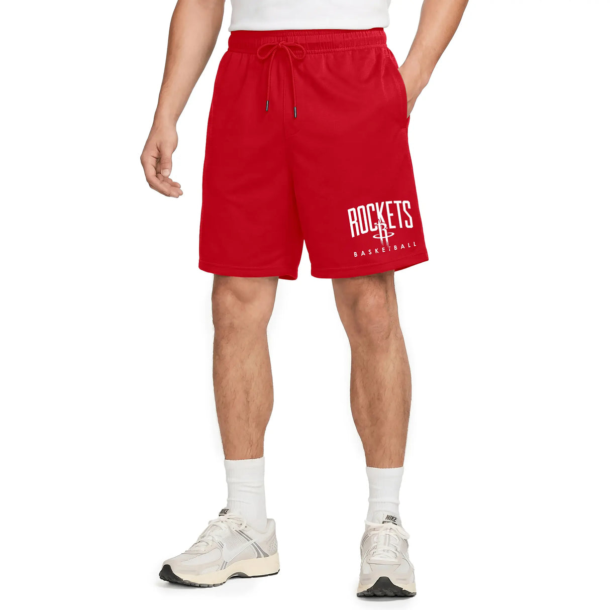 Ultra Game Men’s NBA Official Soft Air Mesh Teamster Basketball Shorts - Classic Fit | Houston Rockets