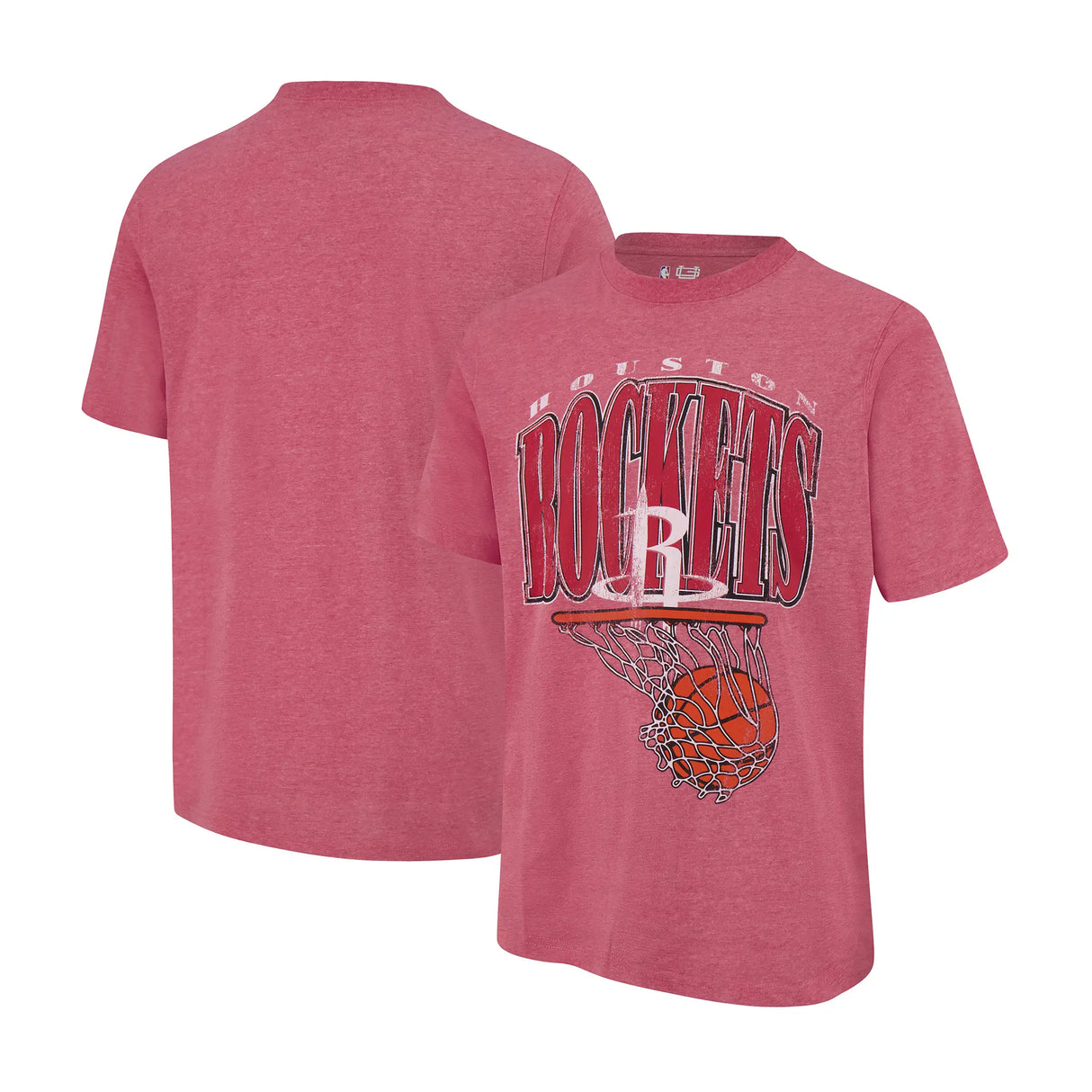 Ultra Game Men's NBA Official Hoops Short Sleeve T-Shirt | Houston Rockets