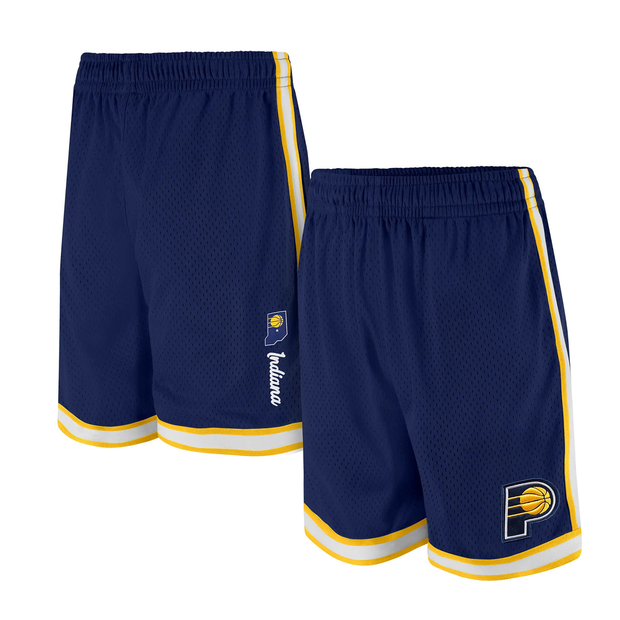 Ultra Game Men's NBA Official Supremely Soft Air Mesh Basketball Shorts - Classic Fit | Indiana Pacers