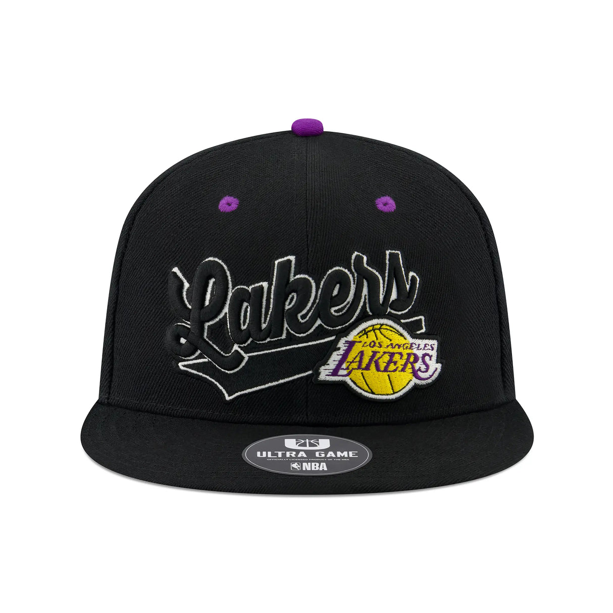Ultra Game Men’s NBA Official Snap Back 3D Embroidered Team Logo Baseball Cap Hat | Los Angeles Lakers