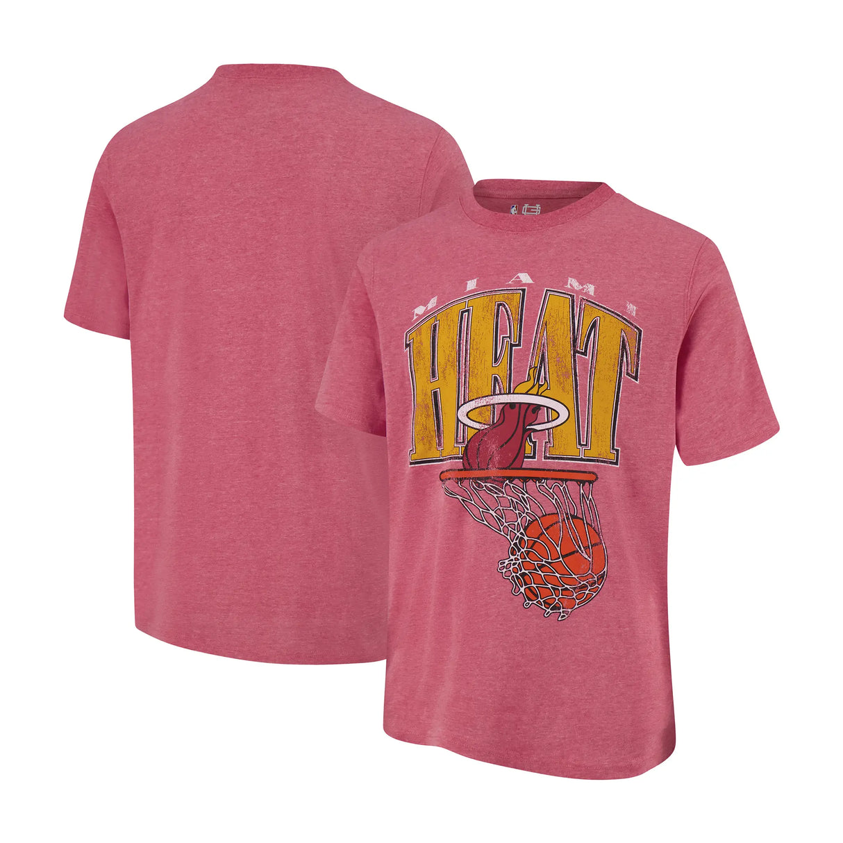Ultra Game Men's NBA Official Hoops Short Sleeve T-Shirt | Miami Heat