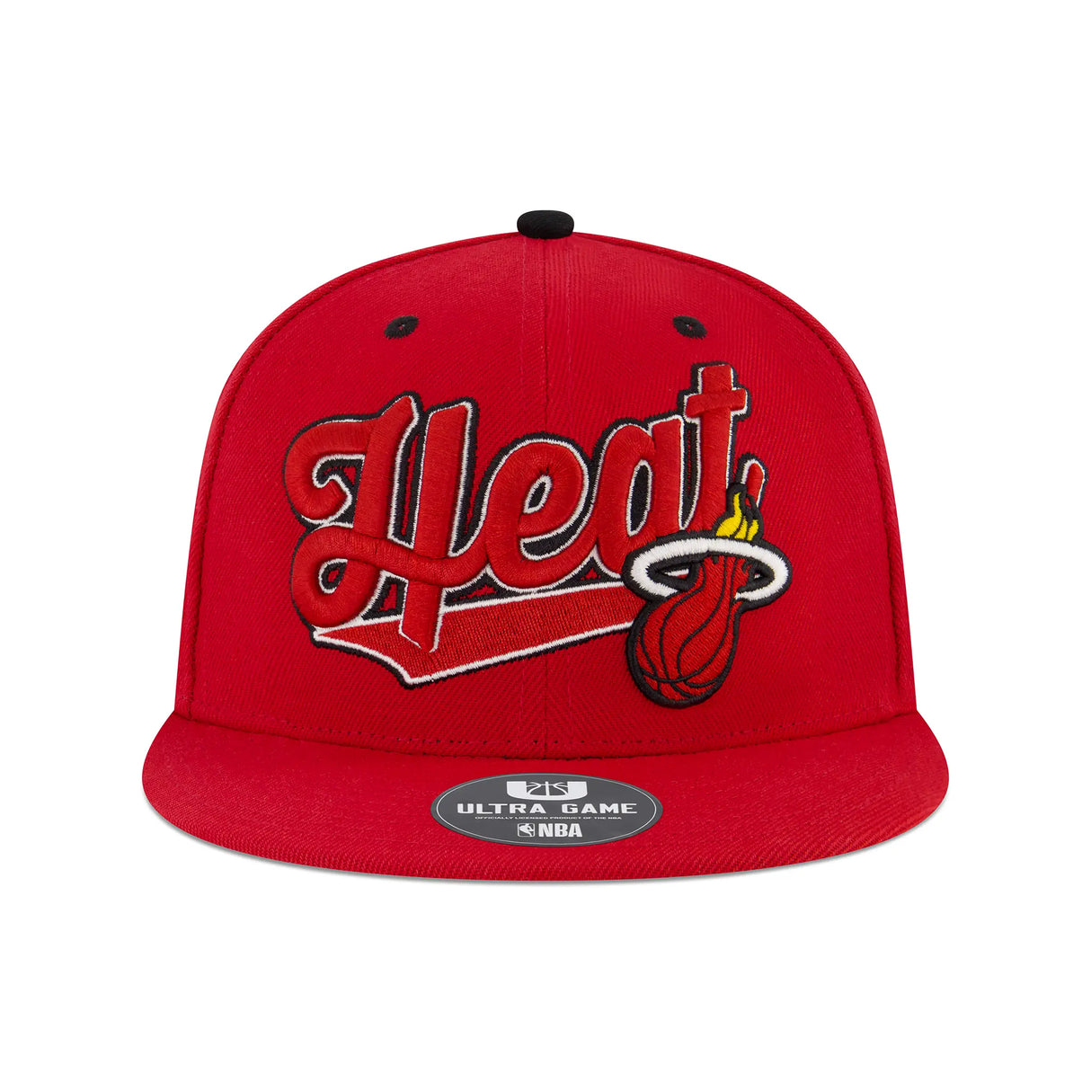 Ultra Game Men’s NBA Official Snap Back 3D Embroidered Team Logo Baseball Cap Hat | Miami Heat