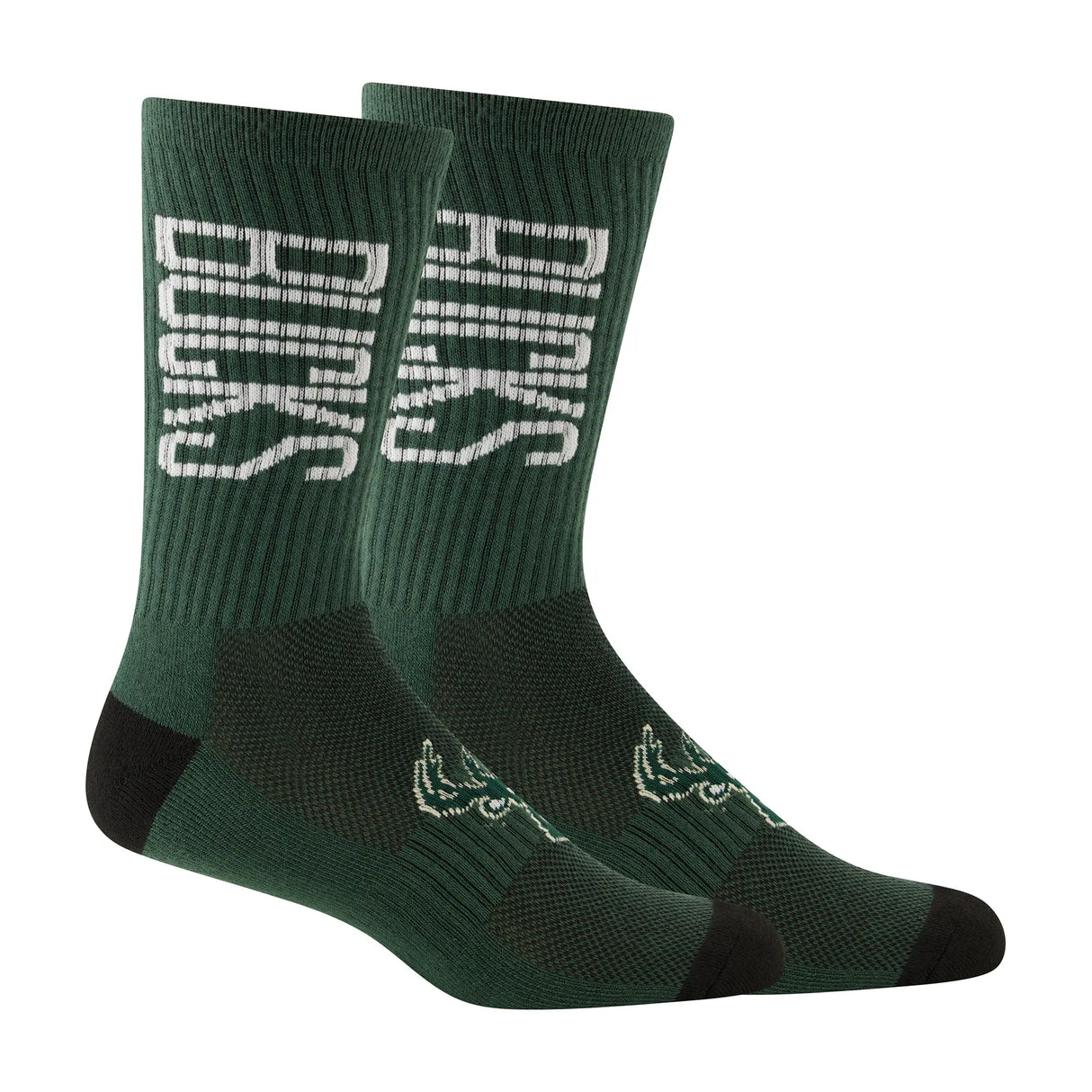 Ultra Game Men's NBA Official Athletic Cushioned Vertical Attack Team Crew Socks - 3 Pack | Milwaukee Bucks