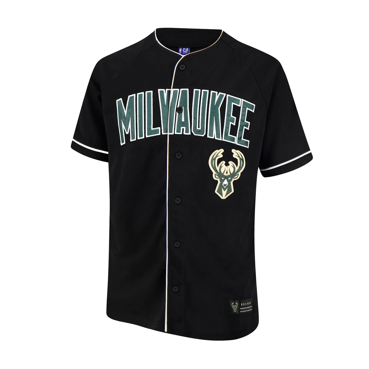 Ultra Game Men’s NBA Official Super Soft Button Down Jersey Baseball Shirt | Milwaukee Bucks