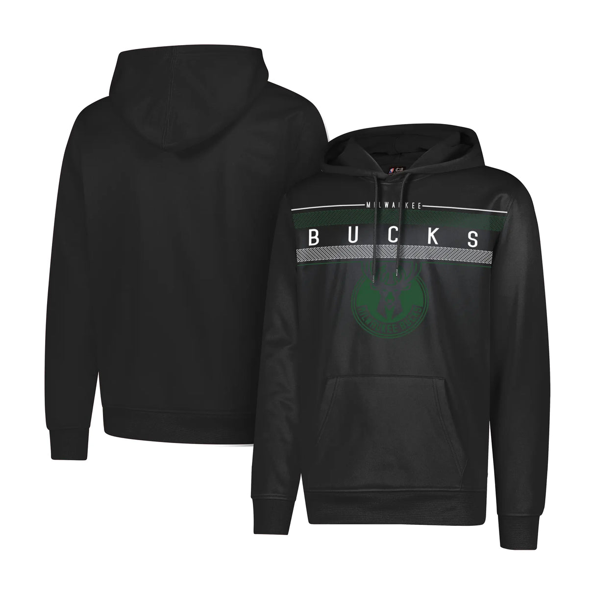 Ultra Game Men's NBA Official Super Soft Midtown Hoodie Sweatshirt | Milwaukee Bucks