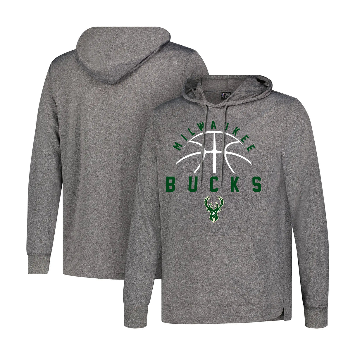 Ultra Game Men's NBA Official Super Soft Lightweight Hoodie Sweatshirt | Milwaukee Bucks