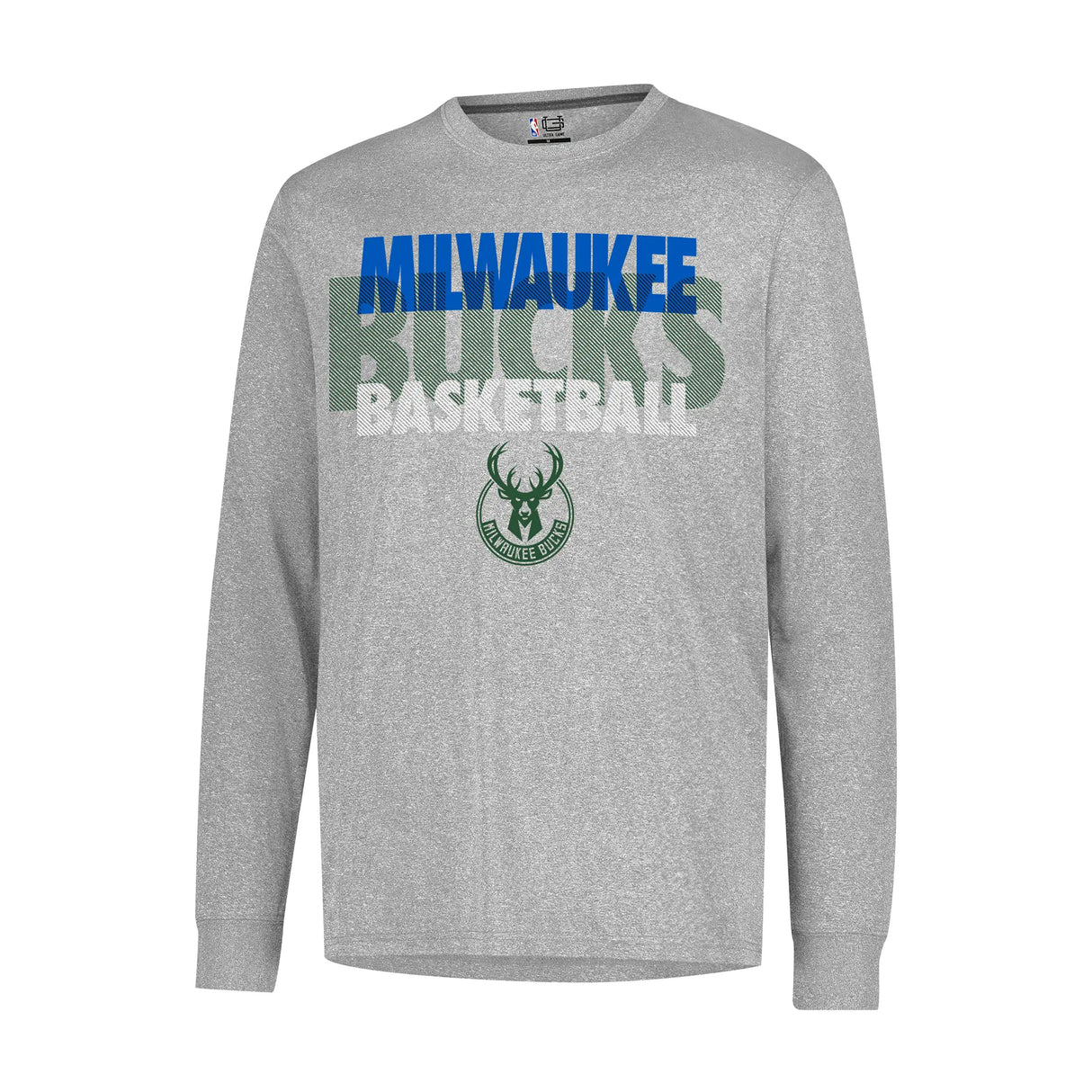 Ultra Game Men’s NBA Official Super Soft Supreme Long Sleeve T-Shirt | Milwaukee Bucks