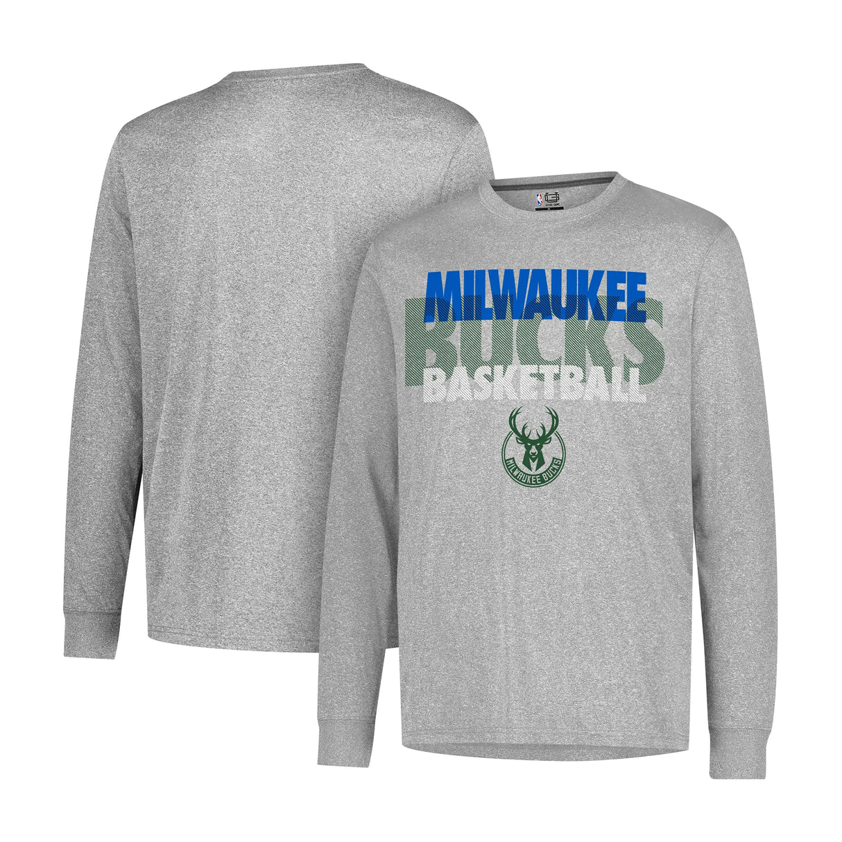 Ultra Game Men’s NBA Official Super Soft Supreme Long Sleeve T-Shirt | Milwaukee Bucks