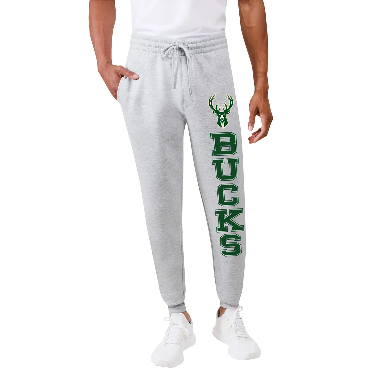 Ultra Game Men's NBA Official Super Soft Team Jogger Sweatpants | Milwaukee Bucks