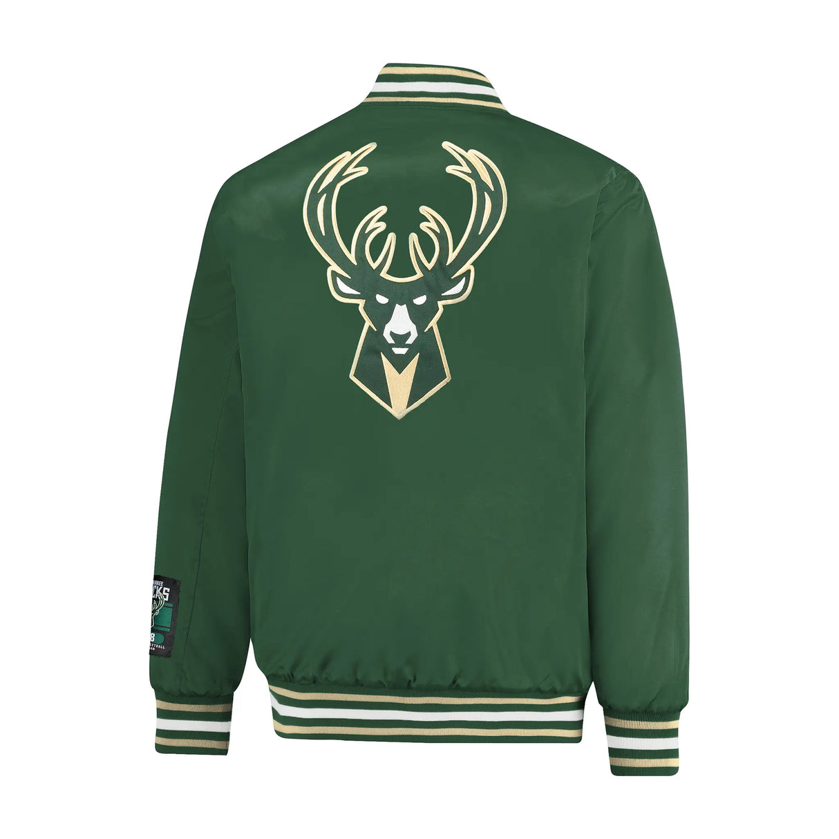 Ultra Game Mens NBA Official Smashing Records Satin Jacket | Milwaukee Bucks