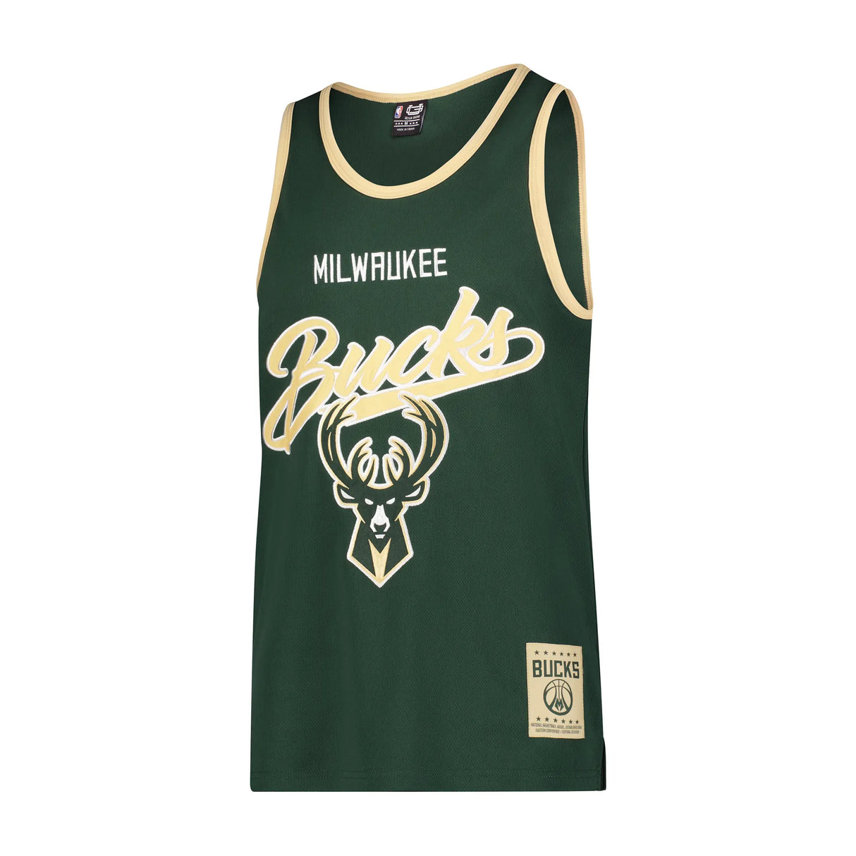 Ultra Game Men's NBA Official Tank Top Mesh Sleeveless Muscle T-Shirt | Milwaukee Bucks
