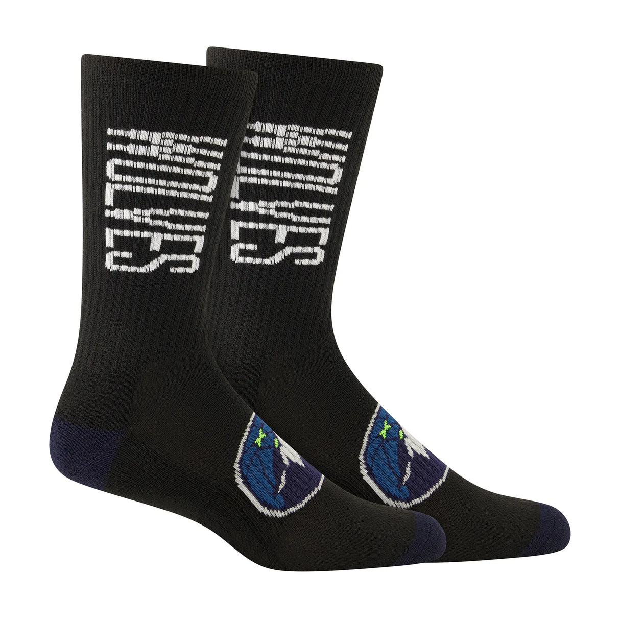 Ultra Game Men's NBA Official Athletic Cushioned Vertical Attack Team Crew Socks - 3 Pack | Minnesota Timberwolves