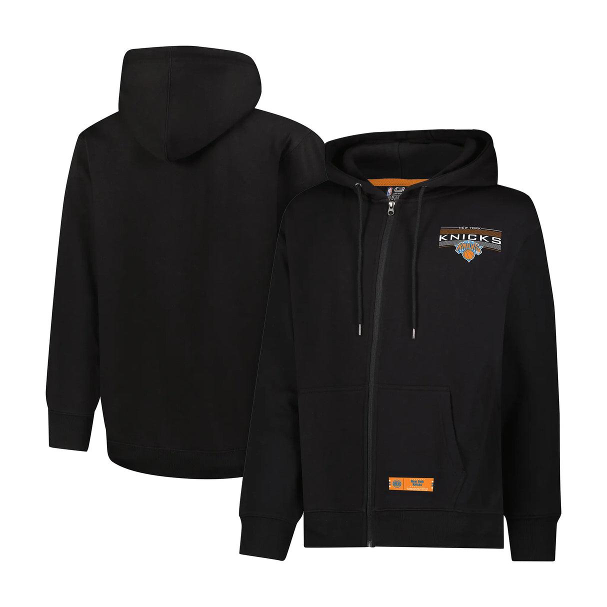 Ultra Game Men's NBA Official Super Soft Driver Full Zip Hoodie Jacket Sweatshirt | New York Knicks