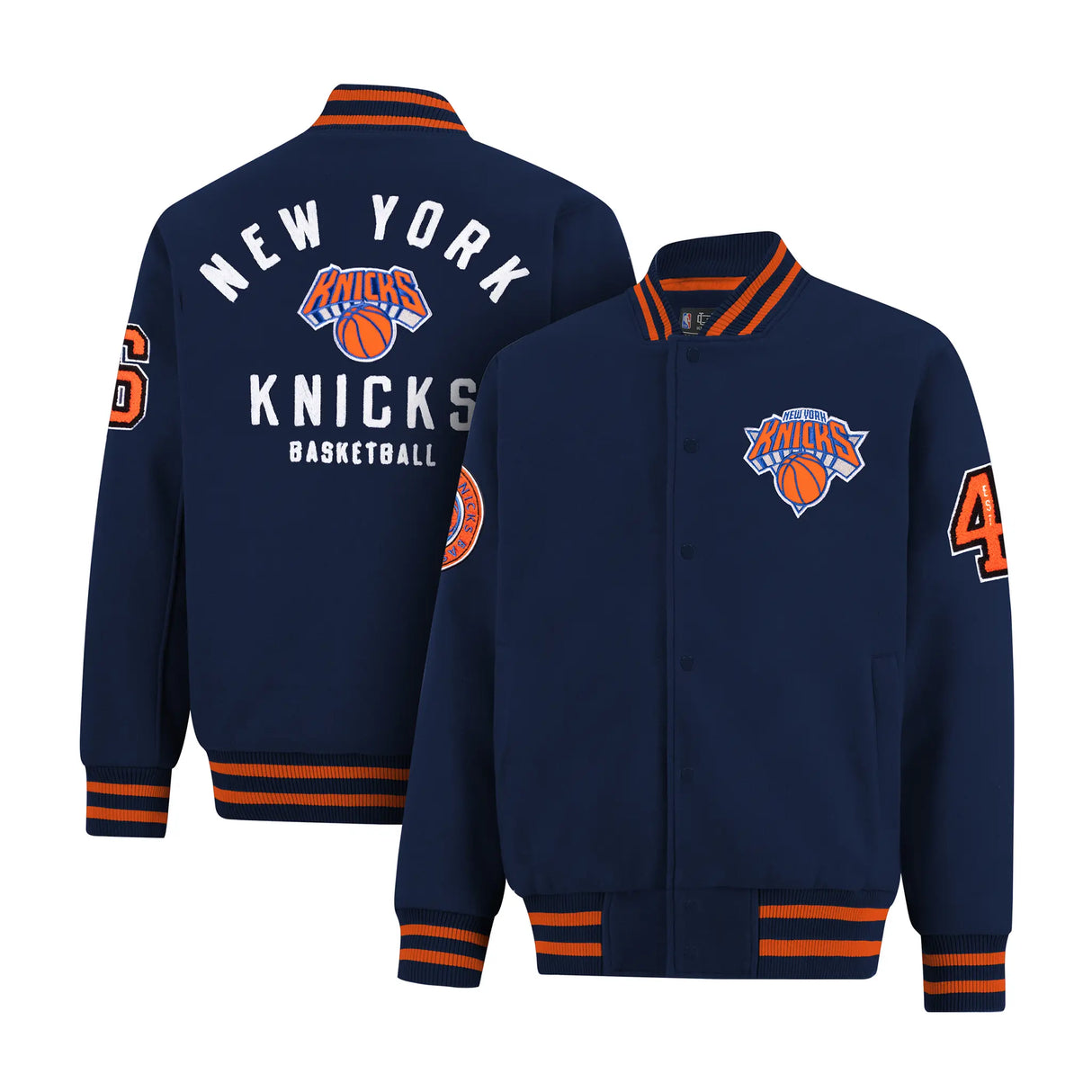 Ultra Game Men’s NBA Official Game Time Varsity Jacket | New York Knicks