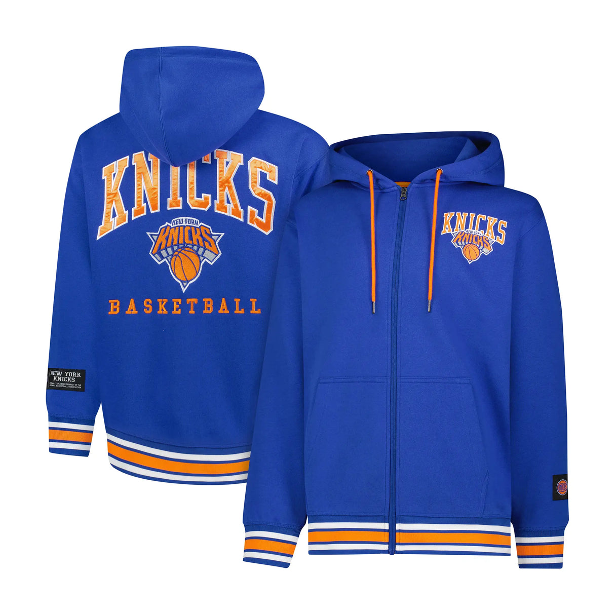 Ultra Game Men's NBA Official MVP Premium Quality Full Zip Hoodie Jacket | New York Knicks