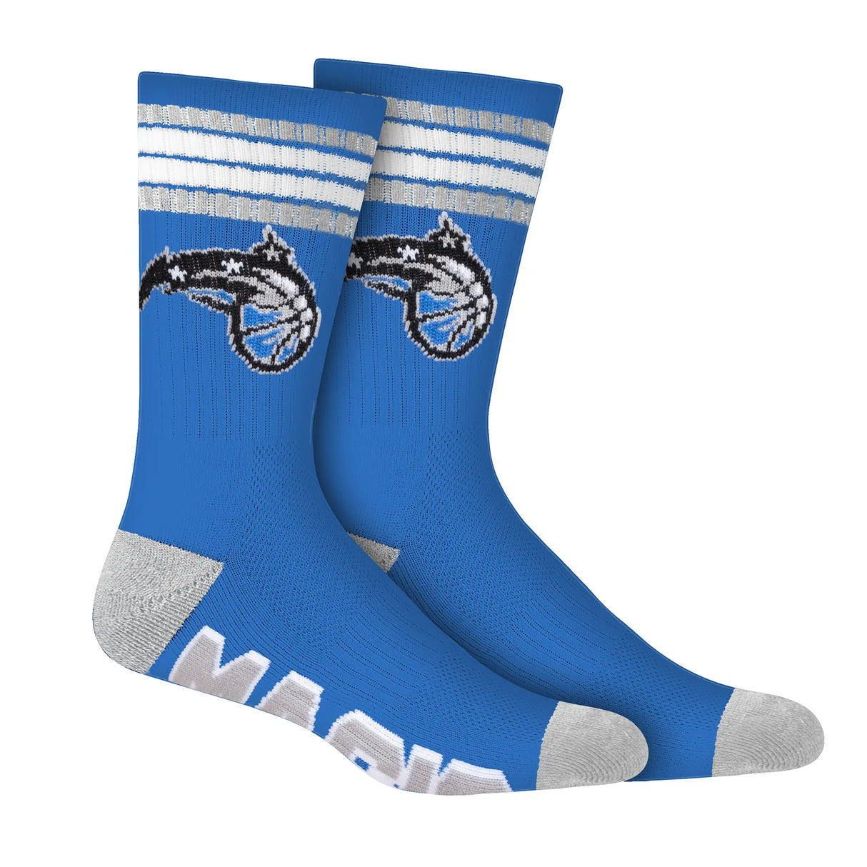 Ultra Game Men's NBA Official Athletic Cushioned Secure Fit Team Crew Socks - 3 Pack | Orlando Magic