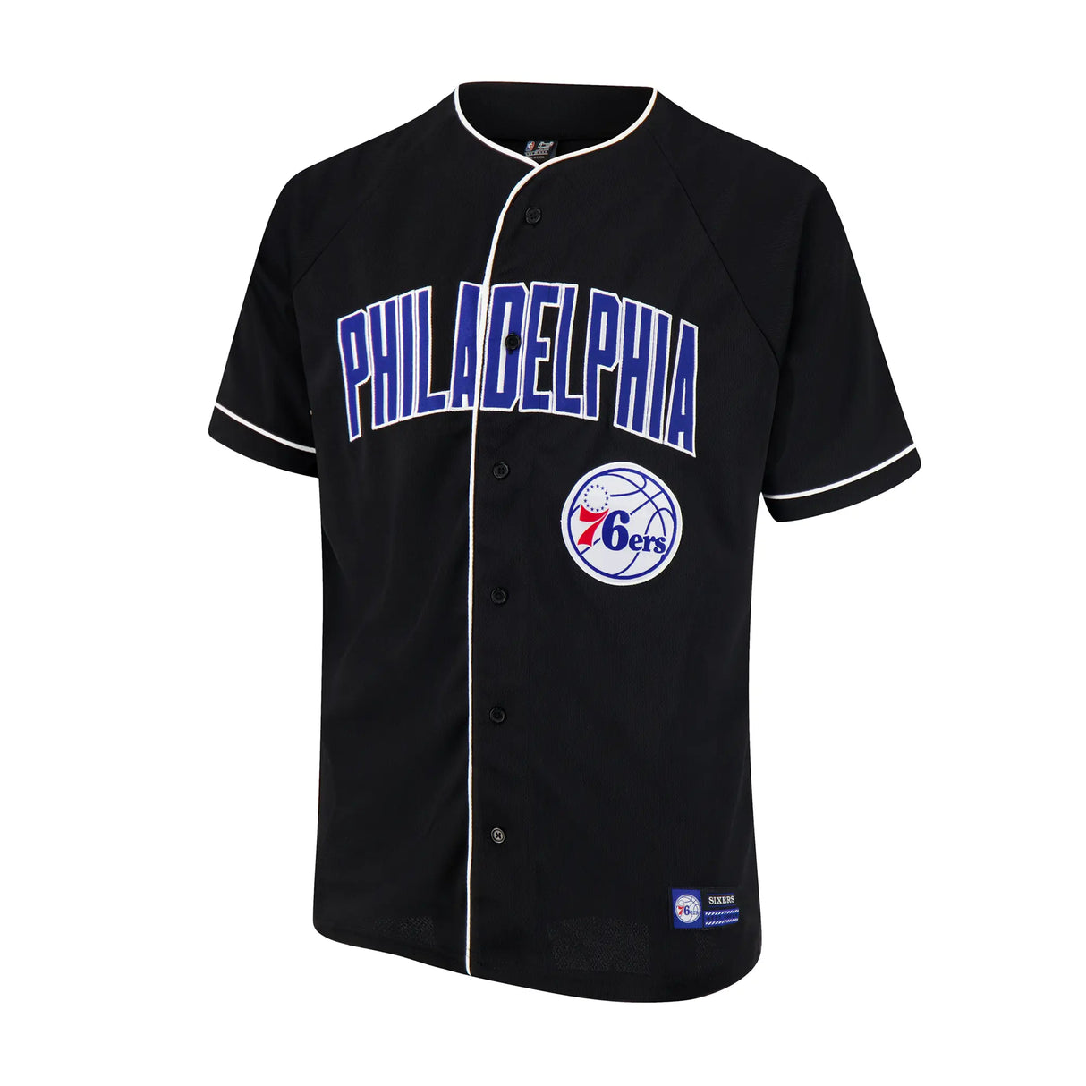 Ultra Game Men’s NBA Official Super Soft Button Down Jersey Baseball Shirt | Philadelphia 76ers