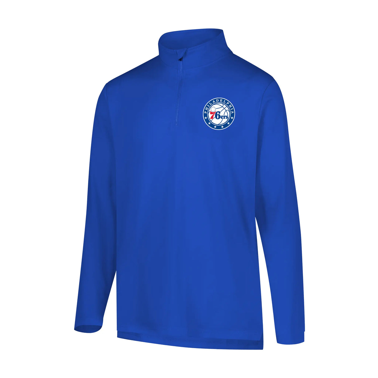 Ultra Game Men's NBA Official Super Soft Quarter Zip Long Sleeve T-Shirt | Philadelphia 76ers