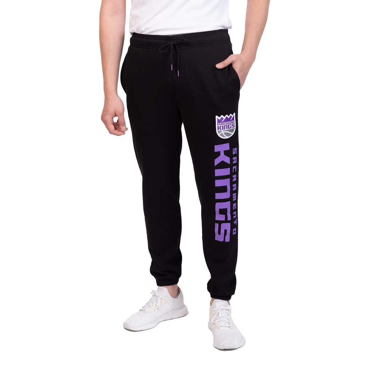 Ultra Game Men's NBA Official Super Soft Team Jogger Sweatpants | Sacramento Kings