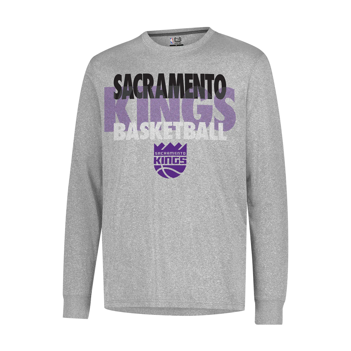 Ultra Game Men’s NBA Official Super Soft Supreme Long Sleeve T-Shirt | Sacramento Kings