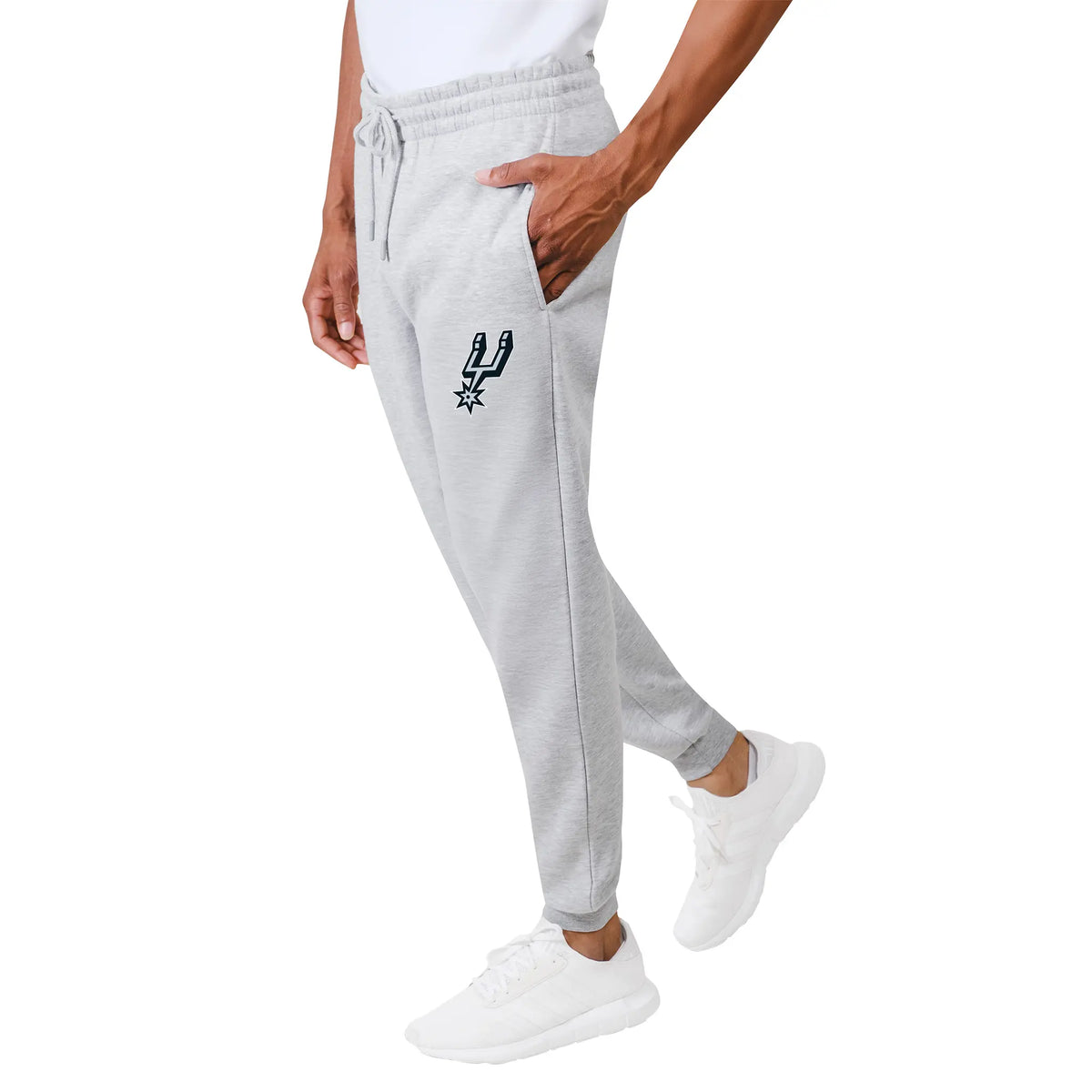 Ultra Game Men's NBA Official Super Soft Team Jogger Sweatpants | San Antonio Spurs