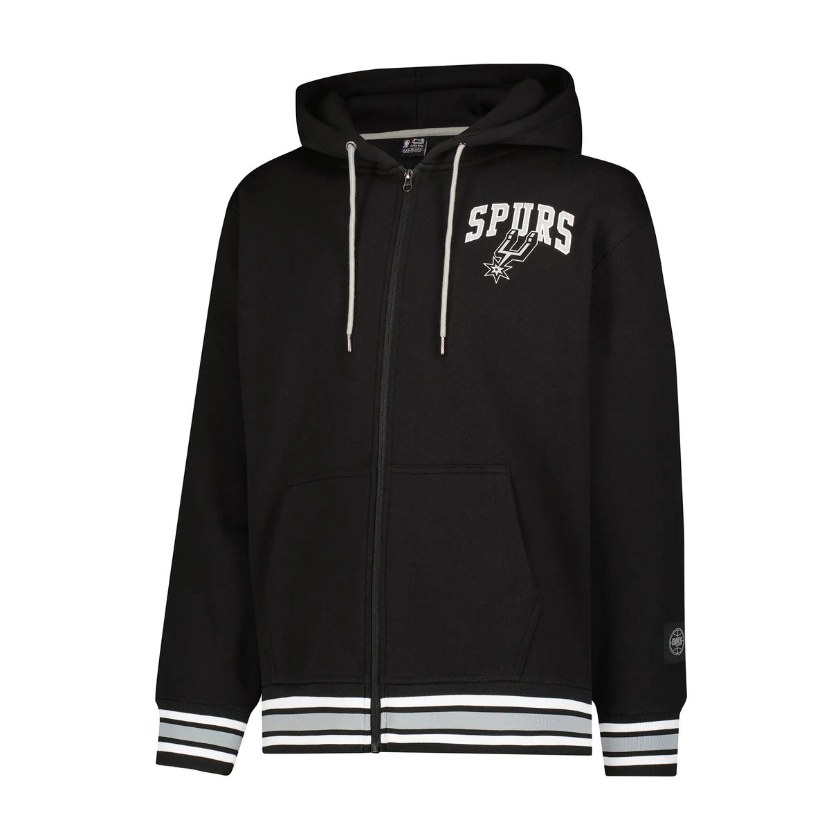 Ultra Game Men's NBA Official MVP Premium Quality Full Zip Hoodie Jacket | San Antonio Spurs