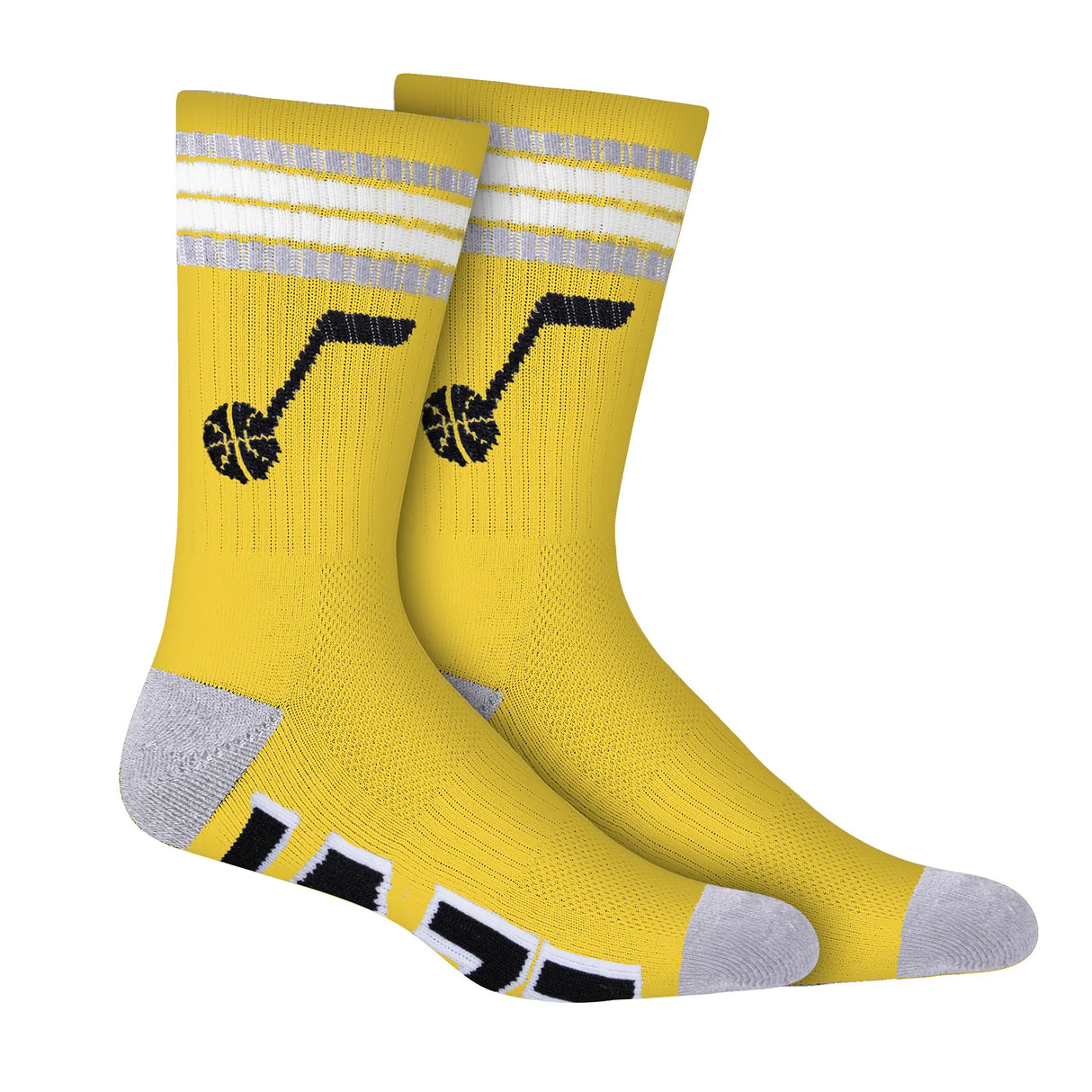 Ultra Game Men's NBA Official Athletic Cushioned Secure Fit Team Crew Socks - 3 Pack | Utah Jazz