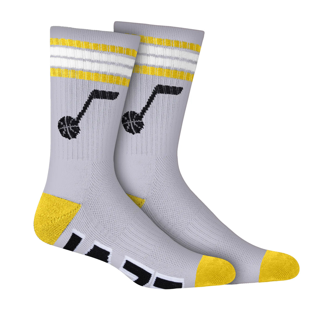 Ultra Game Men's NBA Official Athletic Cushioned Secure Fit Team Crew Socks - 3 Pack | Utah Jazz