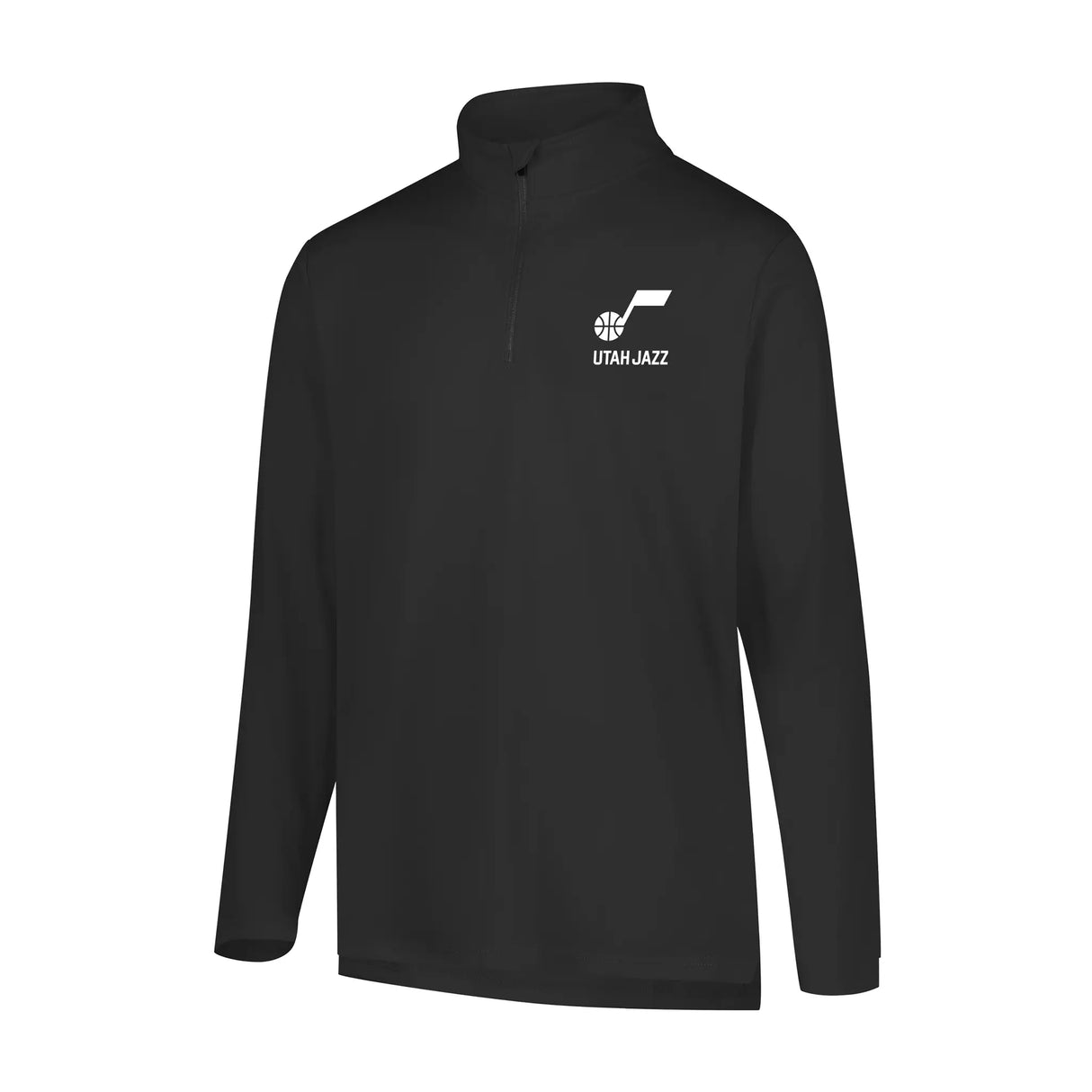 Ultra Game Men's NBA Official Super Soft Quarter Zip Long Sleeve T-Shirt | Utah Jazz