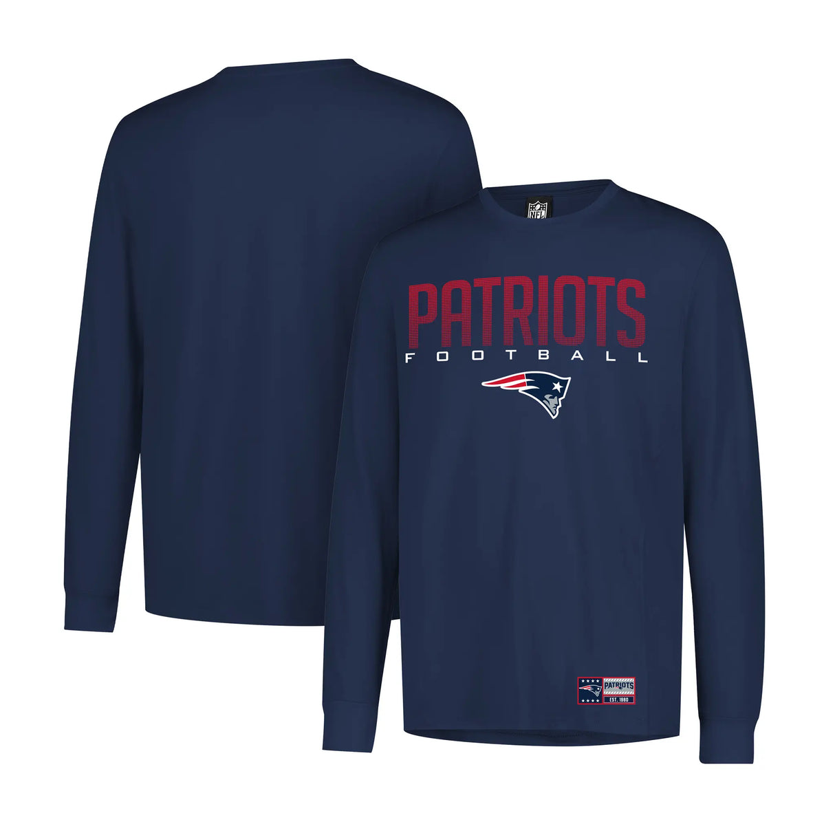 Ultra Game Men's NFL Official Game Day Long Sleeve T-Shirt | New England Patriots