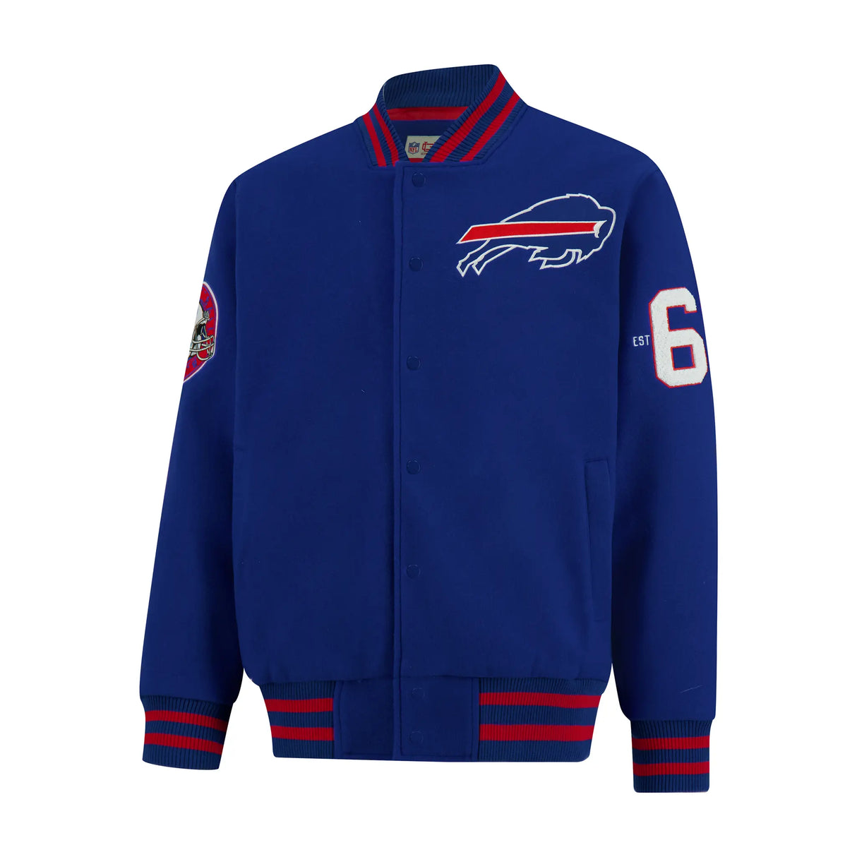 Ultra Game Men's NFL Official Classic Varsity Coaches Jacket Coat | Buffalo Bills