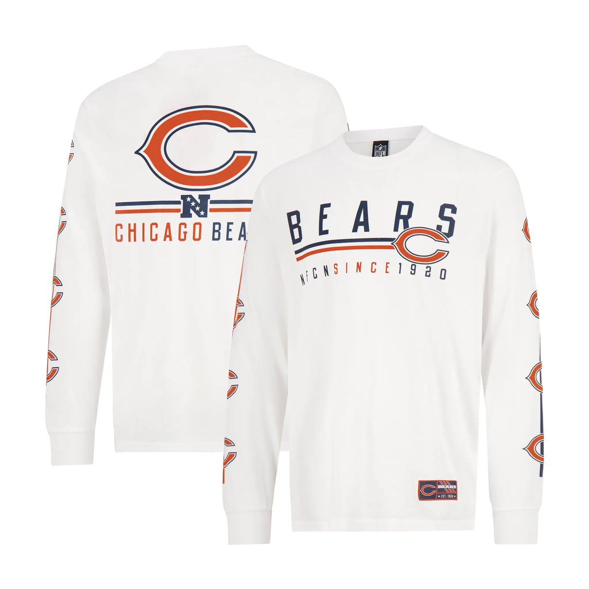 Ultra Game Men's NFL Official Super Soft Supreme Long Sleeve T-Shirt | Chicago Bears