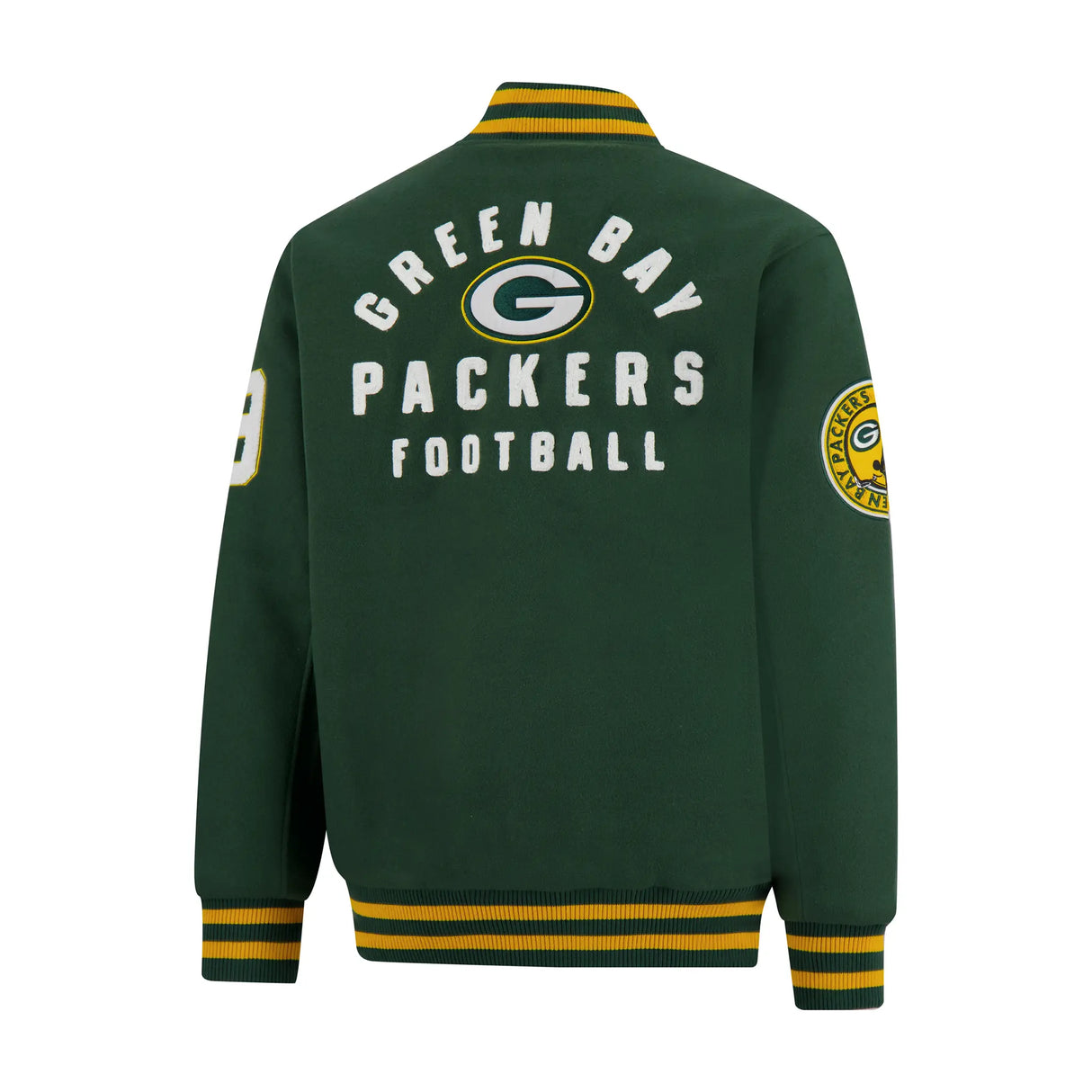 Ultra Game Men's NFL Official Classic Varsity Coaches Jacket Coat | Green Bay Packers