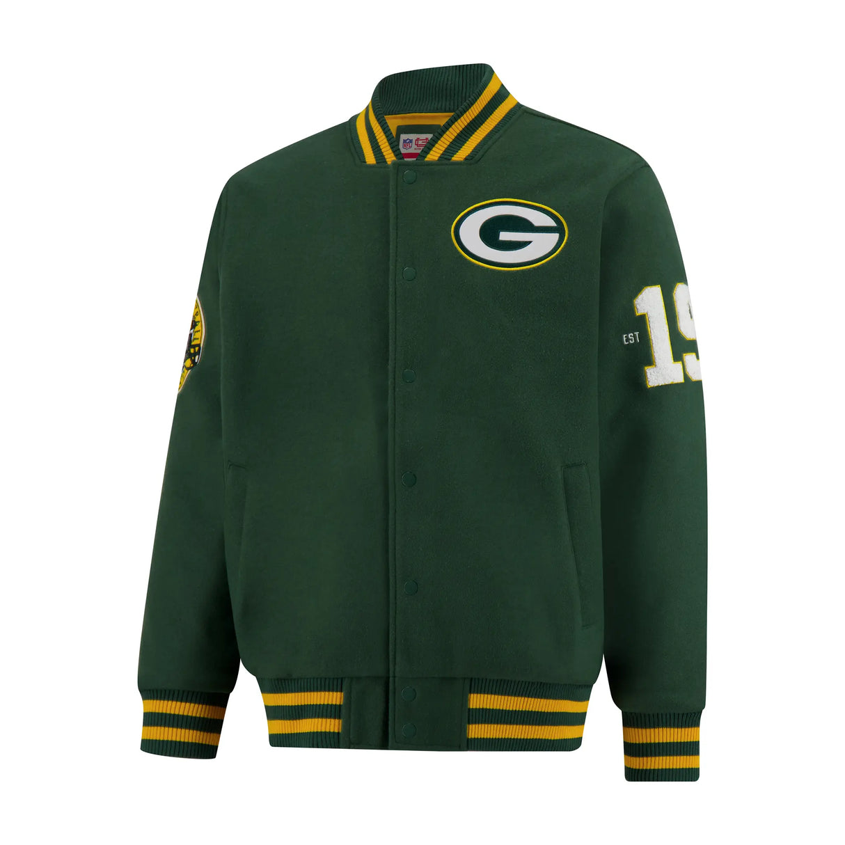 Ultra Game Men's NFL Official Classic Varsity Coaches Jacket Coat | Green Bay Packers