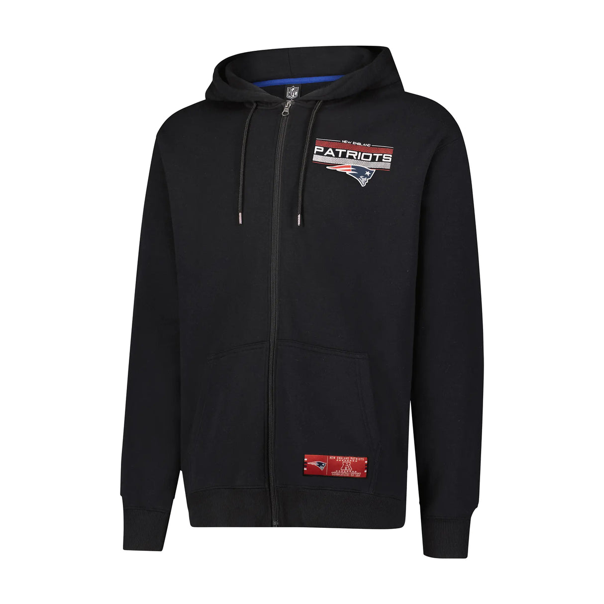Ultra Game Mens NFL Official Supremely Soft Full Zip Hoodie Jacket | New England Patriots