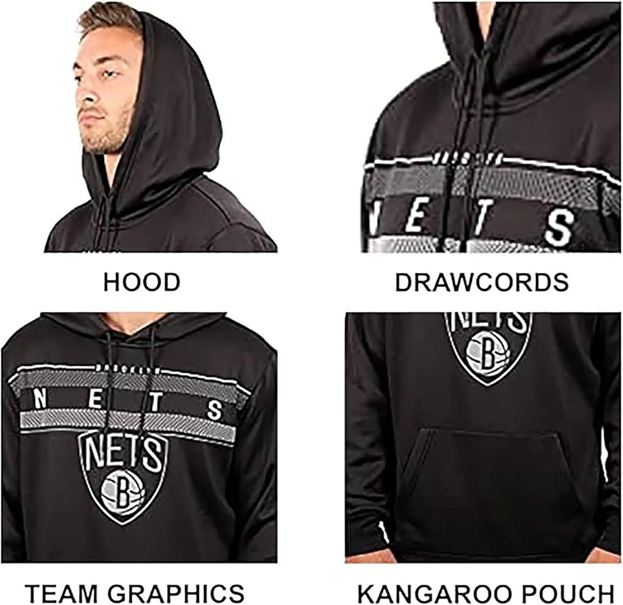 Ultra Game Men's NBA Official Super Soft Midtown Hoodie Sweatshirt