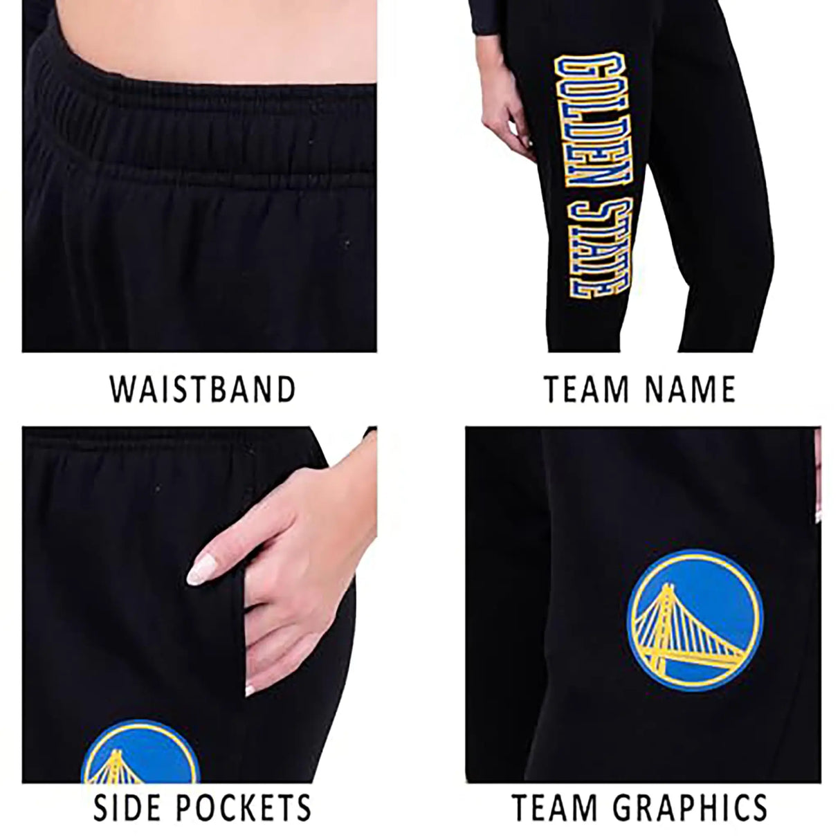 Ultra Game Women's NBA Official Super Soft Active Fleece Sweatpants Joggers | New York Knicks