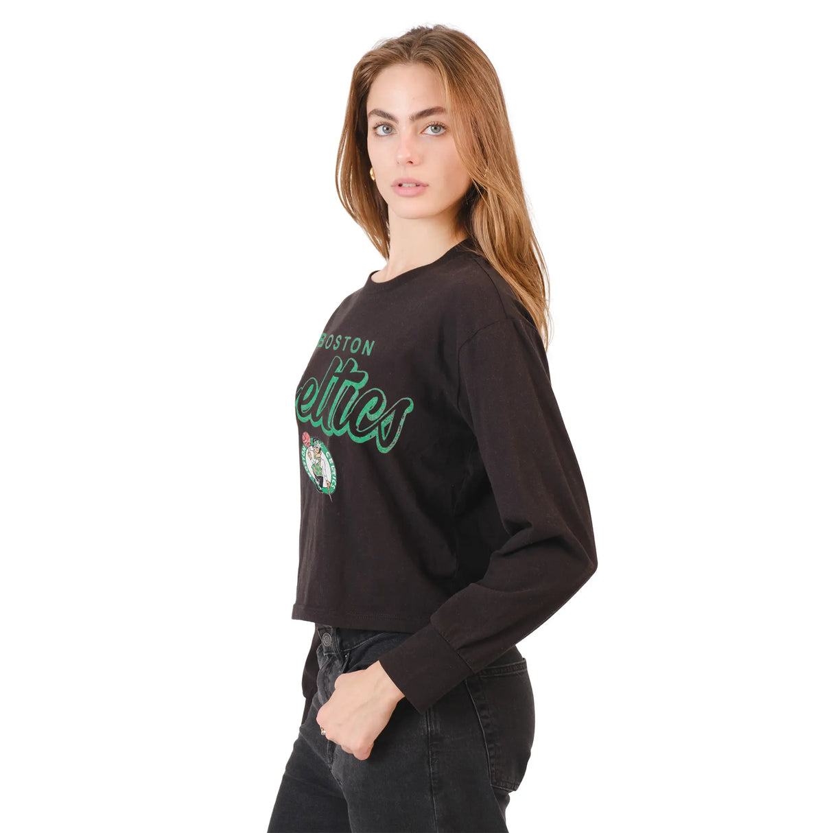 Ultra Game Women's NBA Official Super Soft Crop Top Shirt | Boston Celtics
