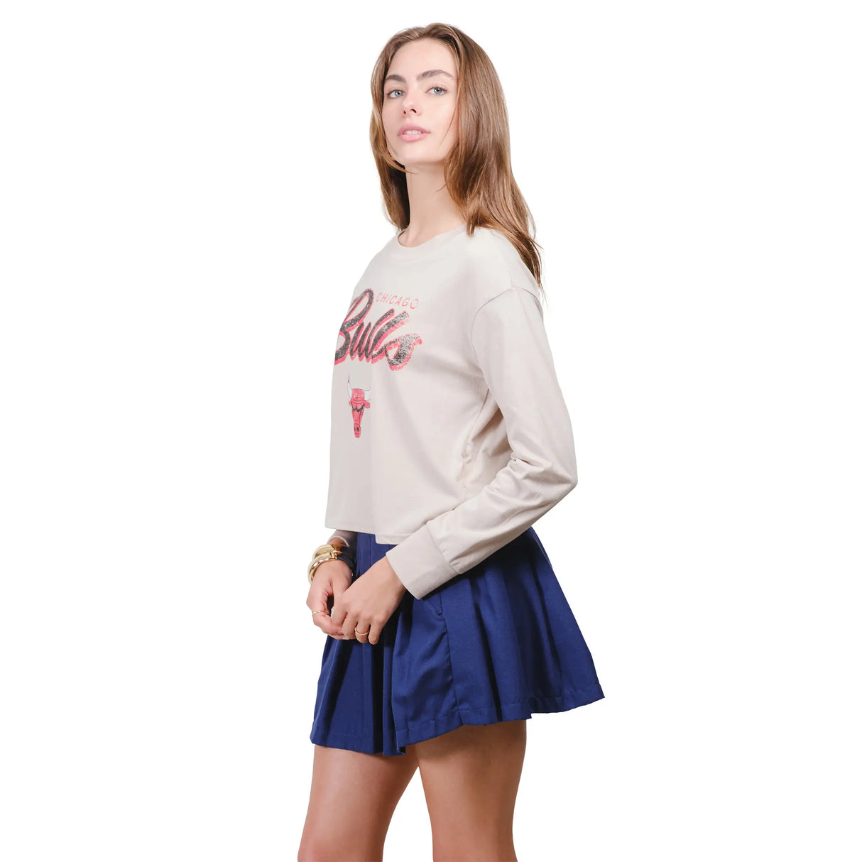 Ultra Game Women's NBA Official Super Soft Crop Top Shirt | Chicago Bulls